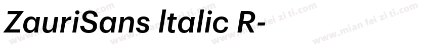ZauriSans ltalic R字体转换